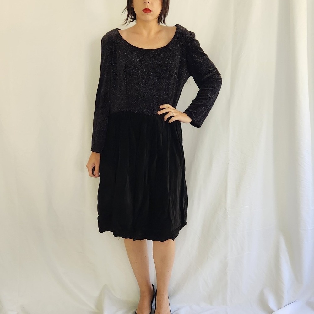 Vintage Black Sparkly Handmade Dress